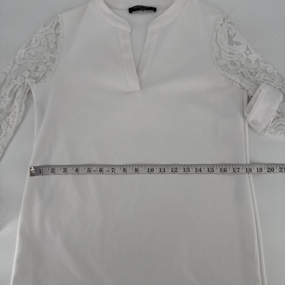 Kasper Womens Size Small White Lace Sheath Dress Work Office Career - Picture 13 of 14